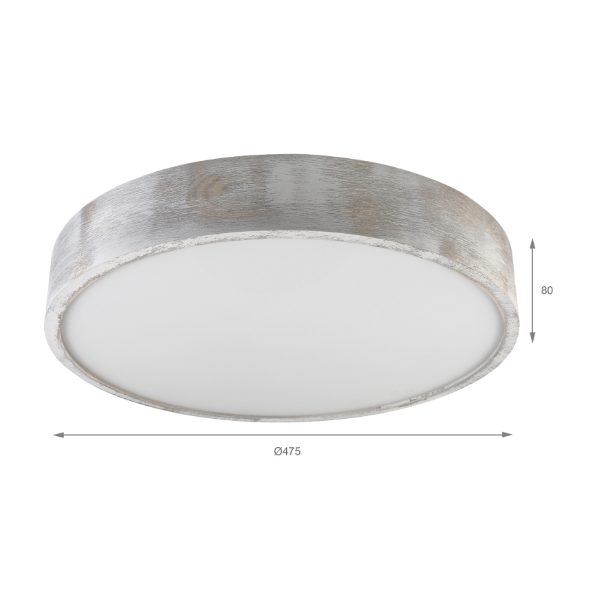 Brilagi - Плафон PINO 3xE27/15W/230V бор/сребрист Ø 47,5 cm