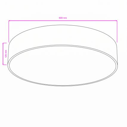 BRILAGI - Плафон POOL 5xE27/15W/230V, диаметър 60 cm, IP54, бежов