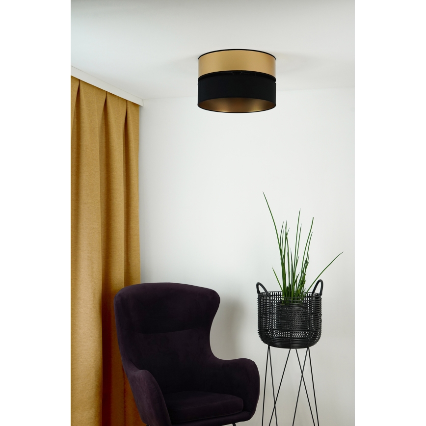 Brilagi - Плафон ROYAL 1xE27/15W/230V Ø 40 см черен/златист
