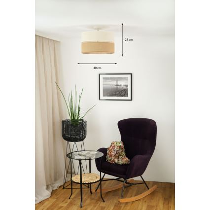 Brilagi - Плафониера ROYAL YUTE 1xE27/15W/230V Ø 40 см бежово/кремаво