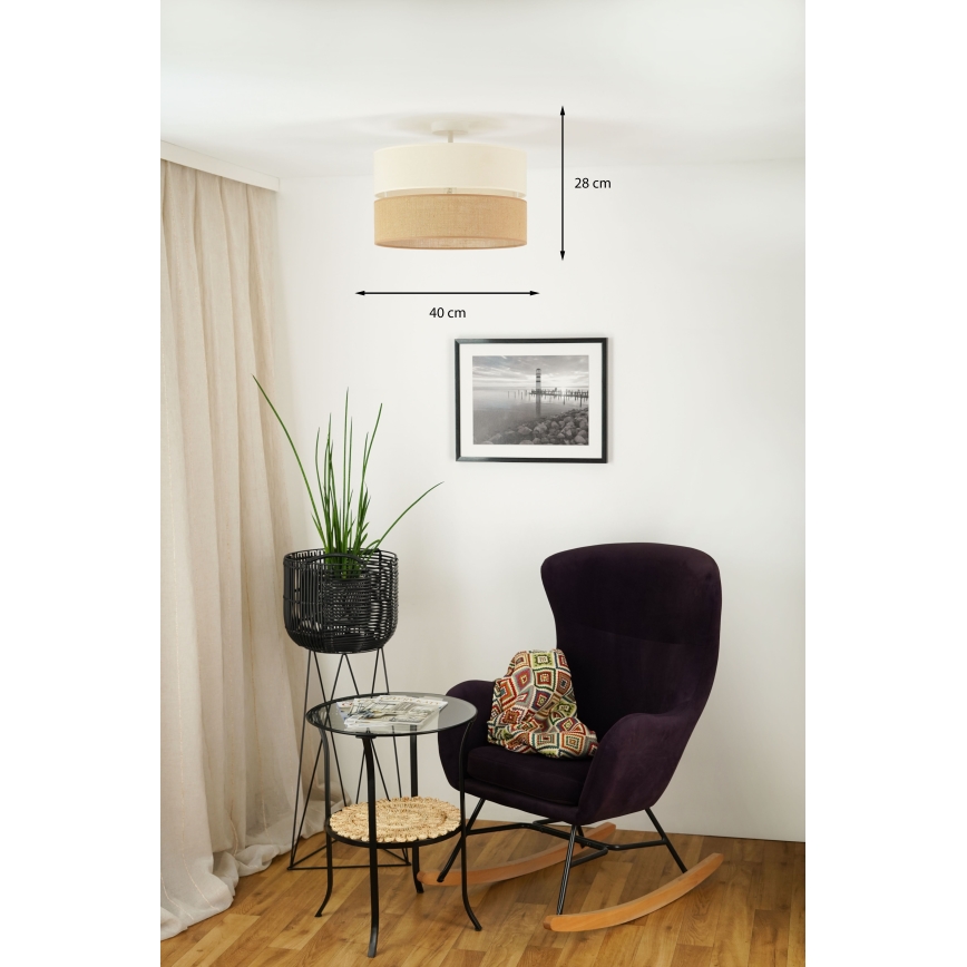 Brilagi - Плафониера ROYAL YUTE 1xE27/15W/230V Ø 40 см бежово/кремаво