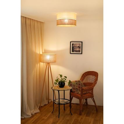 Brilagi - Плафон ROYAL YUTE 1xE27/15W/230V Ø 40 см бежов/кремав