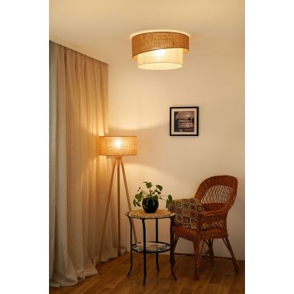 Brilagi - Плафон SHINE 1xE27/15W/230V Ø 50 см бежов/кремав