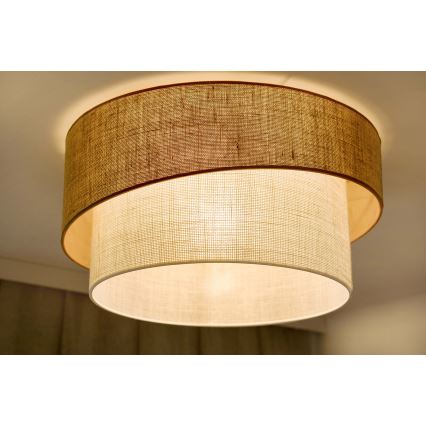 Brilagi - Плафон SHINE 1xE27/15W/230V Ø 50 см бежов/кремав