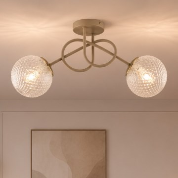 Brilagi - Плафон STELLA 2xE27/60W/230V бежов/златен