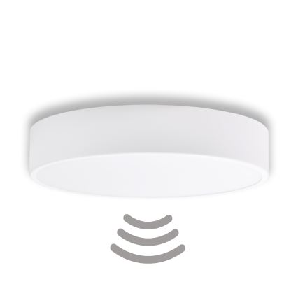 Brilagi - Плафон със сензор CLARE 3xE27/40W/230V Ø 40 см бял