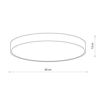 Brilagi - Плафон със сензор CLARE 6xE27/40W/230V Ø 80 см бежов