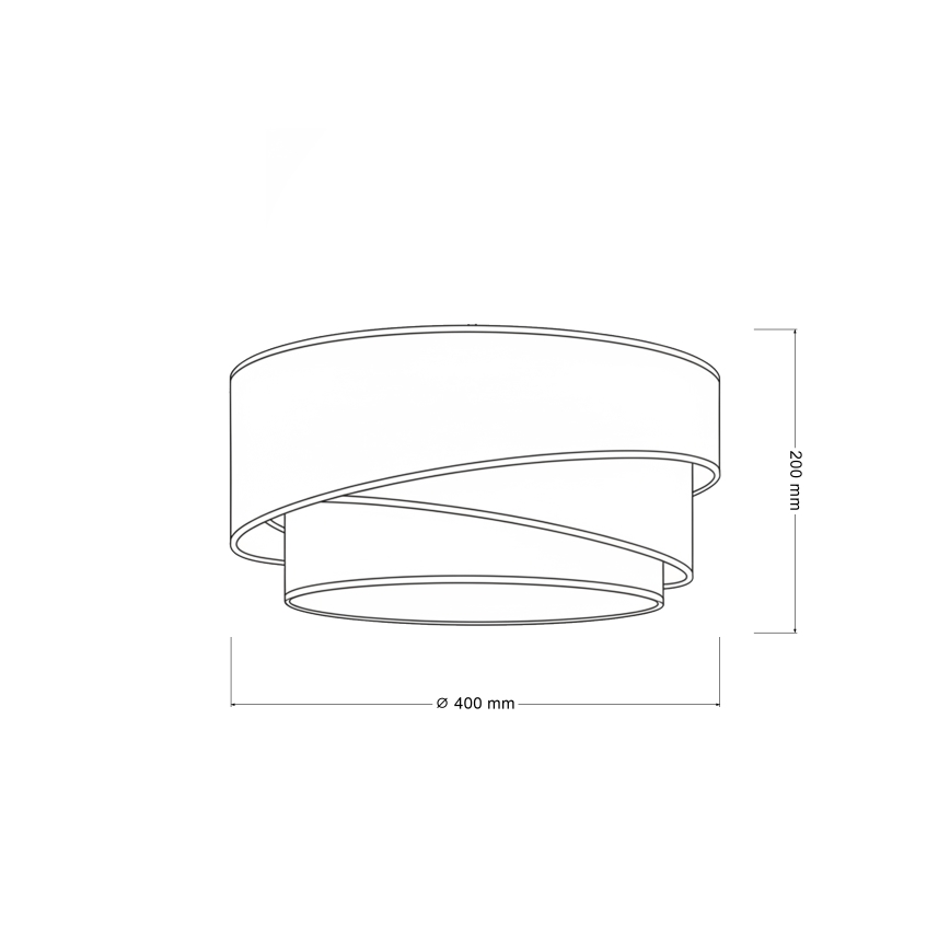 Brilagi - Плафон TRIO 1xE27/60W/230V Ø40 cm кафяв/бежов/бял