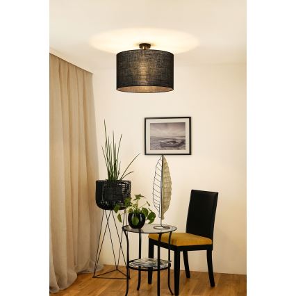 Brilagi - Плафониера TUBES ROLLER 1xE27/15W/230V Ø 50 см, черна