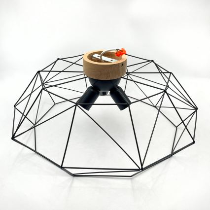 Brilagi - Плафон WOODY BASKET 3xE27/60W/230V Ø 60 см дъб