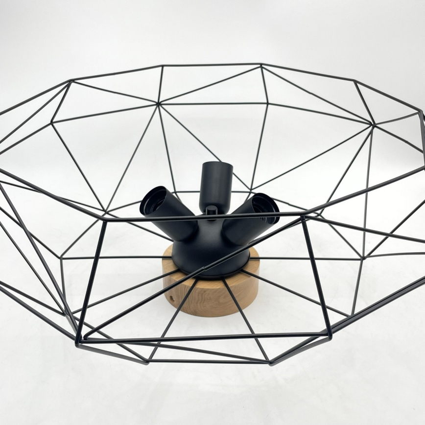 Brilagi - Плафон WOODY BASKET 3xE27/60W/230V Ø 60 см дъб