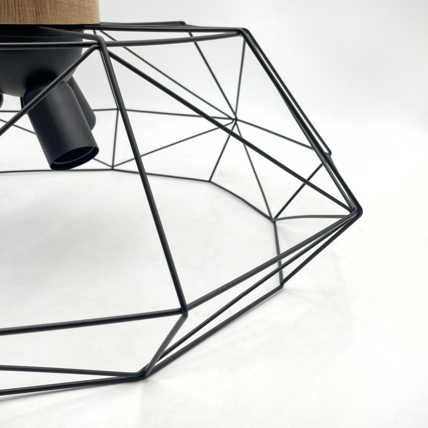 Brilagi - Плафон WOODY BASKET 3xE27/60W/230V Ø 60 см дъб