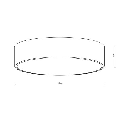 Brilagi - Плафон за баня CLARE 3xE27/24W/230V Ø 40 см IP54 кафяв