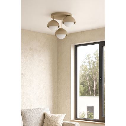 Brilagi - Плафонен полилей COSMO 3xE27/60W/230V бежово/златисто