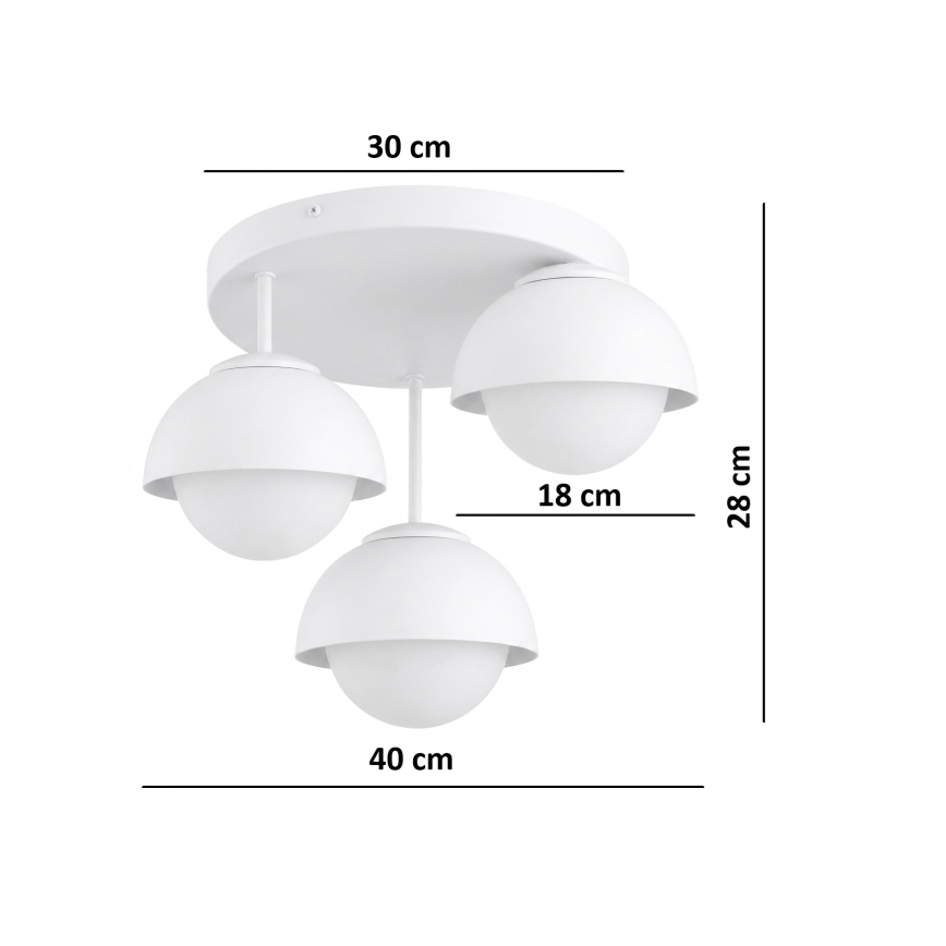 BRILAGI - Плафонен полилей COSMO 3xE27/60W/230V бял/златен