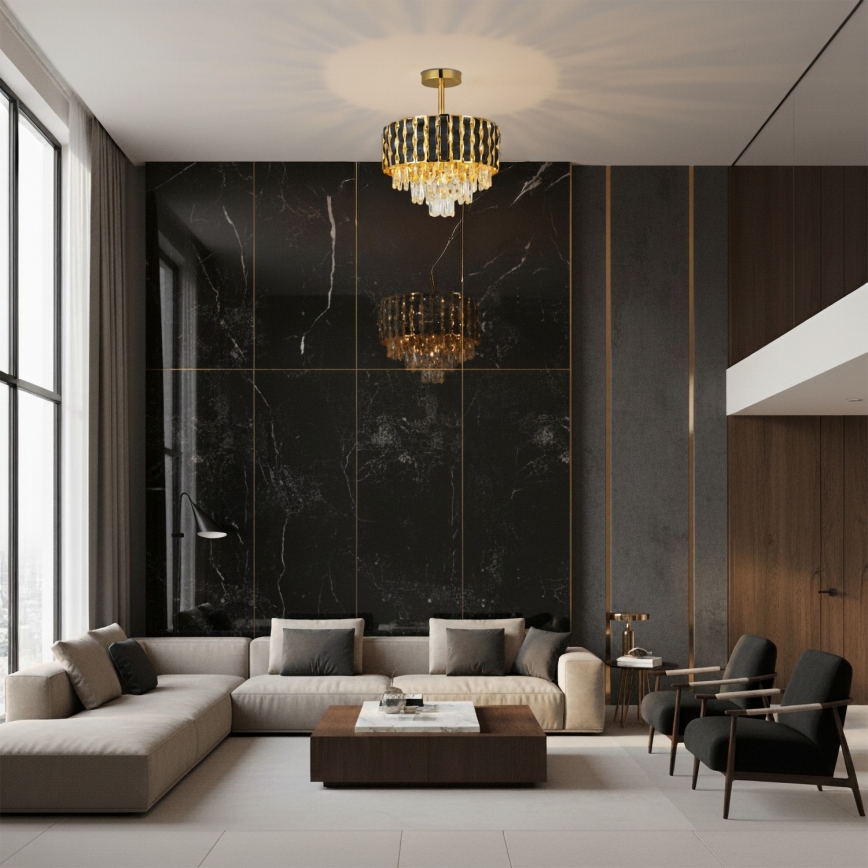 Brilagi - Плафонен полилей CRISTAL 5xE14/40W/230V Ø 38 см