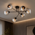 BRILAGI - Плафонен полилей DIOR 6xE27/60W/230V черен/димчато сив