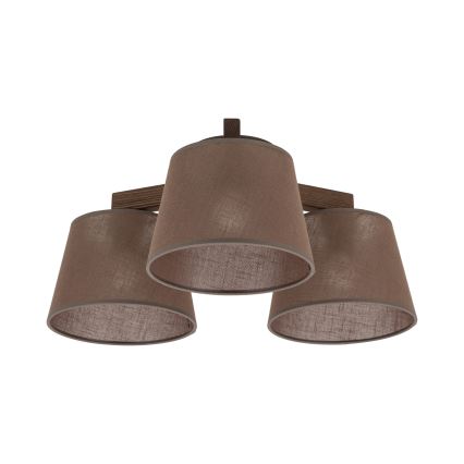 Brilagi - Плафонен полилей LATTE 3xE27/15W/230V бор/кафяв