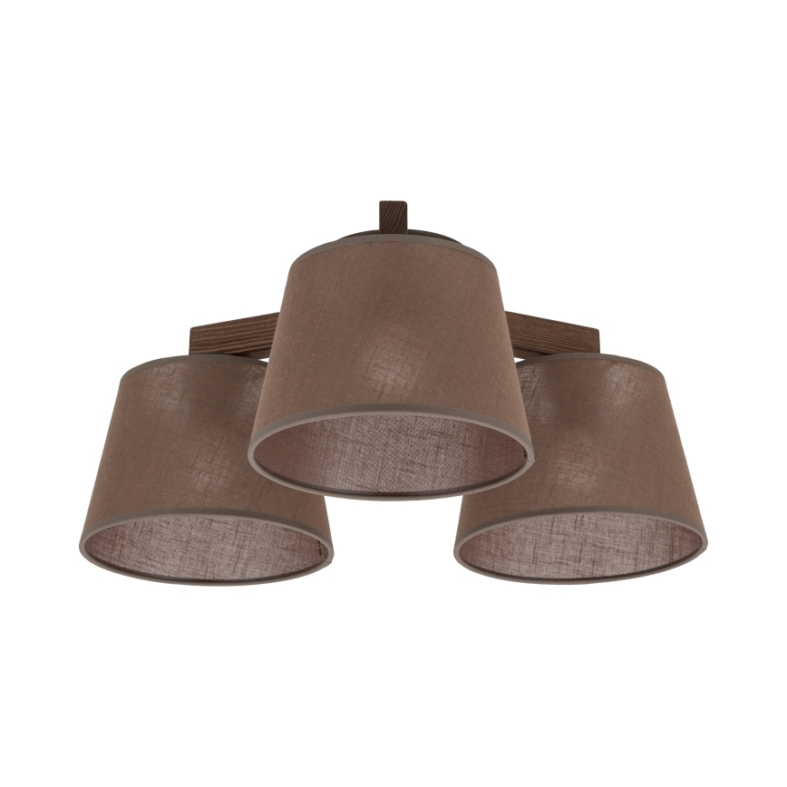 Brilagi - Плафонен полилей LATTE 3xE27/15W/230V бор/кафяв