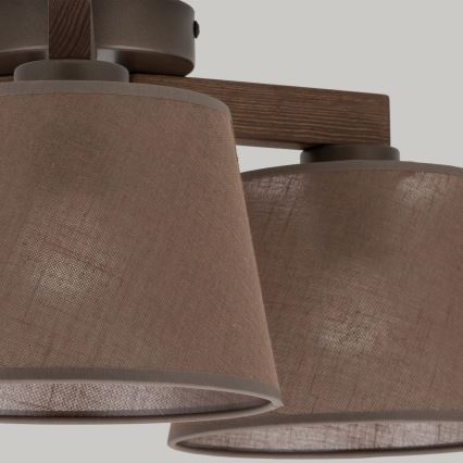 Brilagi - Плафонен полилей LATTE 3xE27/15W/230V бор/кафяв