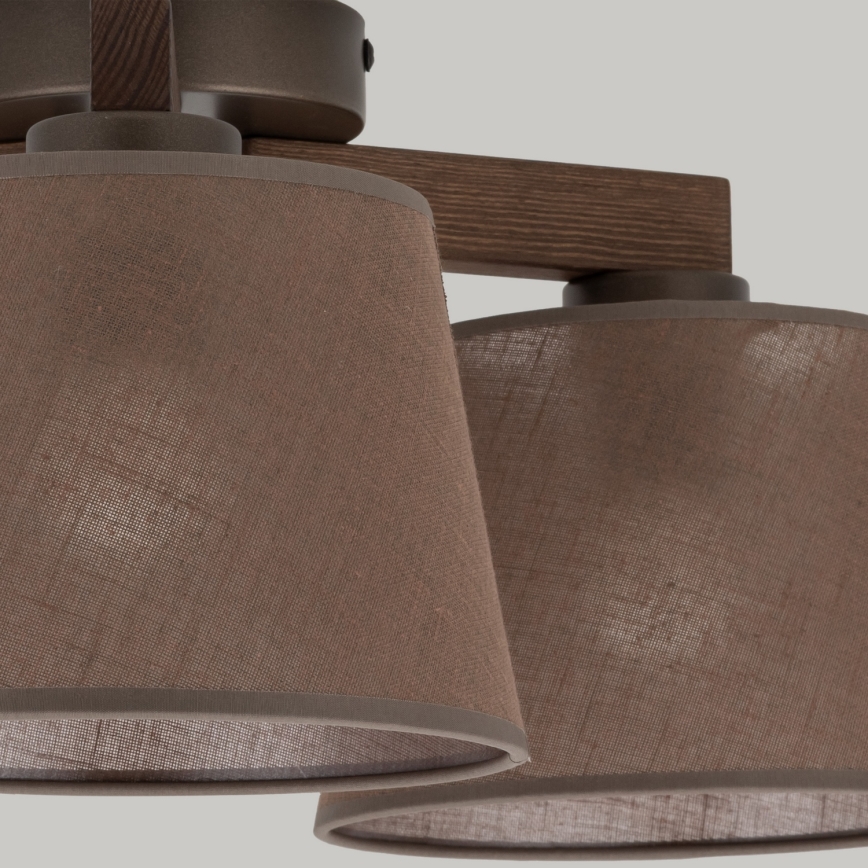 Brilagi - Плафонен полилей LATTE 3xE27/15W/230V бор/кафяв