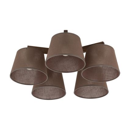 Brilagi - Плафонен полилей LATTE 5xE27/15W/230V бор/кафяв