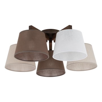 Brilagi - Плафонен полилей LATTE 5xE27/60W/230V бор/микс
