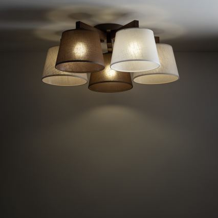 Brilagi - Плафонен полилей LATTE 5xE27/60W/230V бор/микс