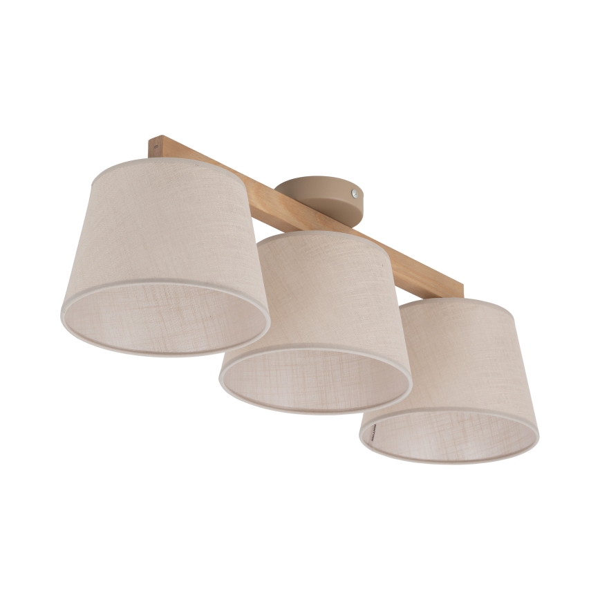 Brilagi - Плафонен полилей LATTE SABIA, 3xE27/60W/230V, бор/бежов