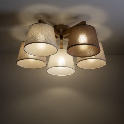 Brilagi - Плафонен полилей LATTE SABIA 5xE27/15W/230V бор/микс