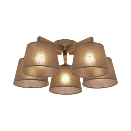 Brilagi - Плафонен полилей LATTE SABIA 5xE27/60W/230V бор/кафяв
