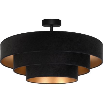 Brilagi - Плафонен полилей LUNETA, 3xE27/60W/230V, диаметър 80 см, черно/златно