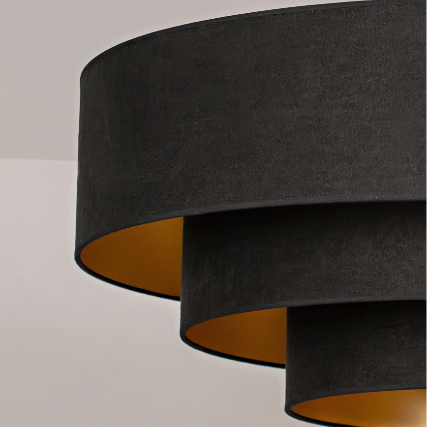 Brilagi - Плафонен полилей LUNETA, 3xE27/60W/230V, диаметър 80 см, черно/златно