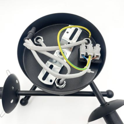 Brilagi - Плафонен полилей MALIVA 3xE14/15W/230V черен/бял