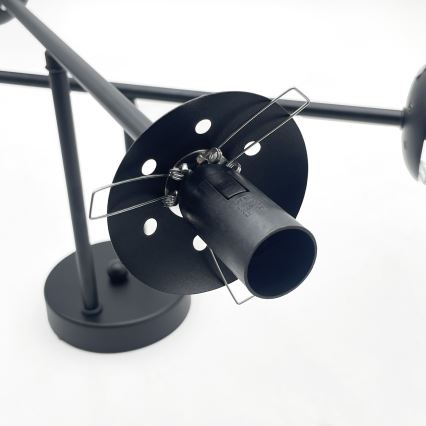 Brilagi - Плафонен полилей MALIVA 4xE14/15W/230V черен/прозрачен