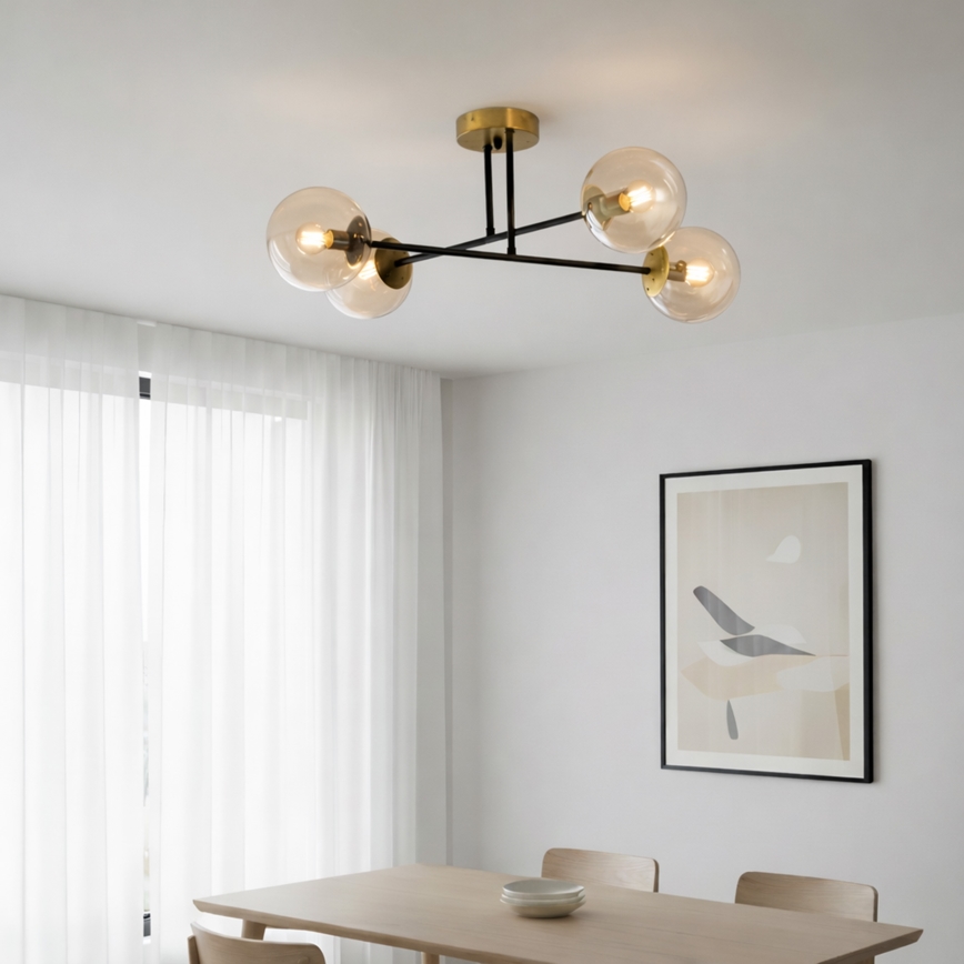 Brilagi - Плафонен полилей MALIVA 4xE14/15W/230V златен