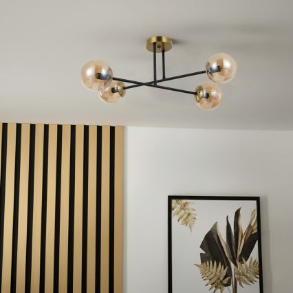 Brilagi - Плафонен полилей MALIVA 4xE14/15W/230V златен