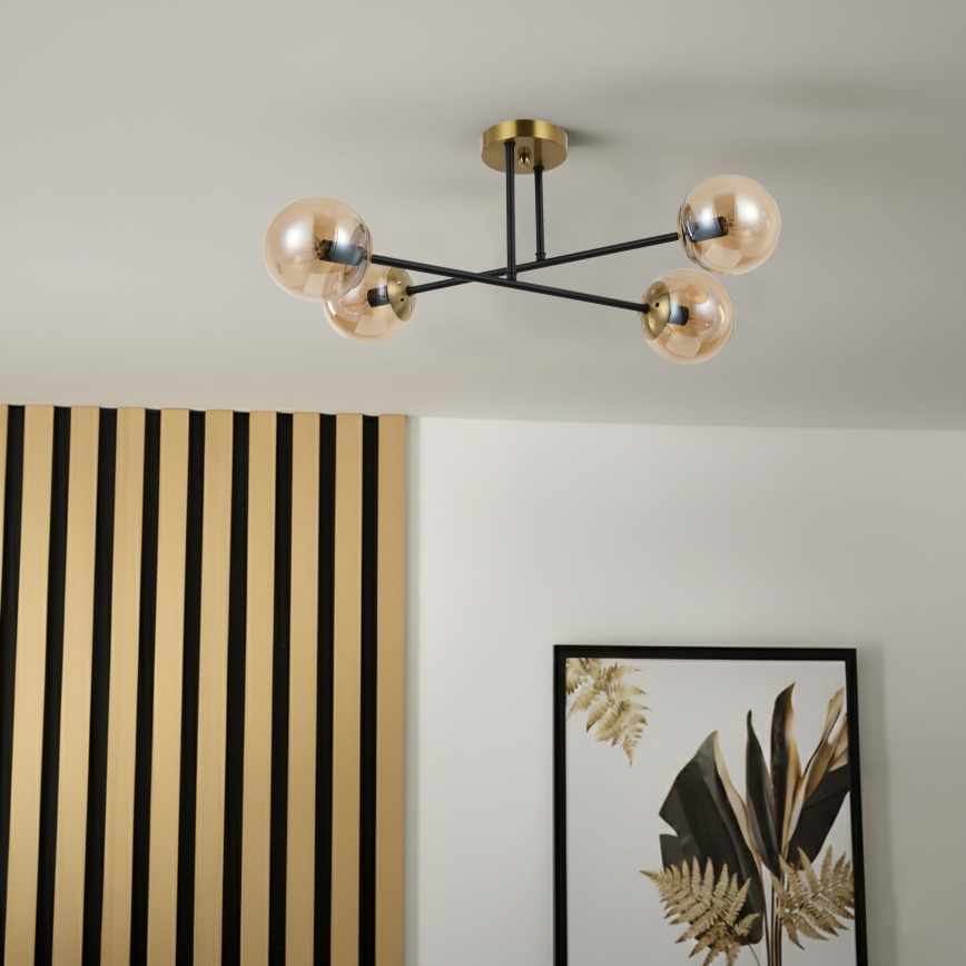 Brilagi - Плафонен полилей MALIVA 4xE14/15W/230V златен