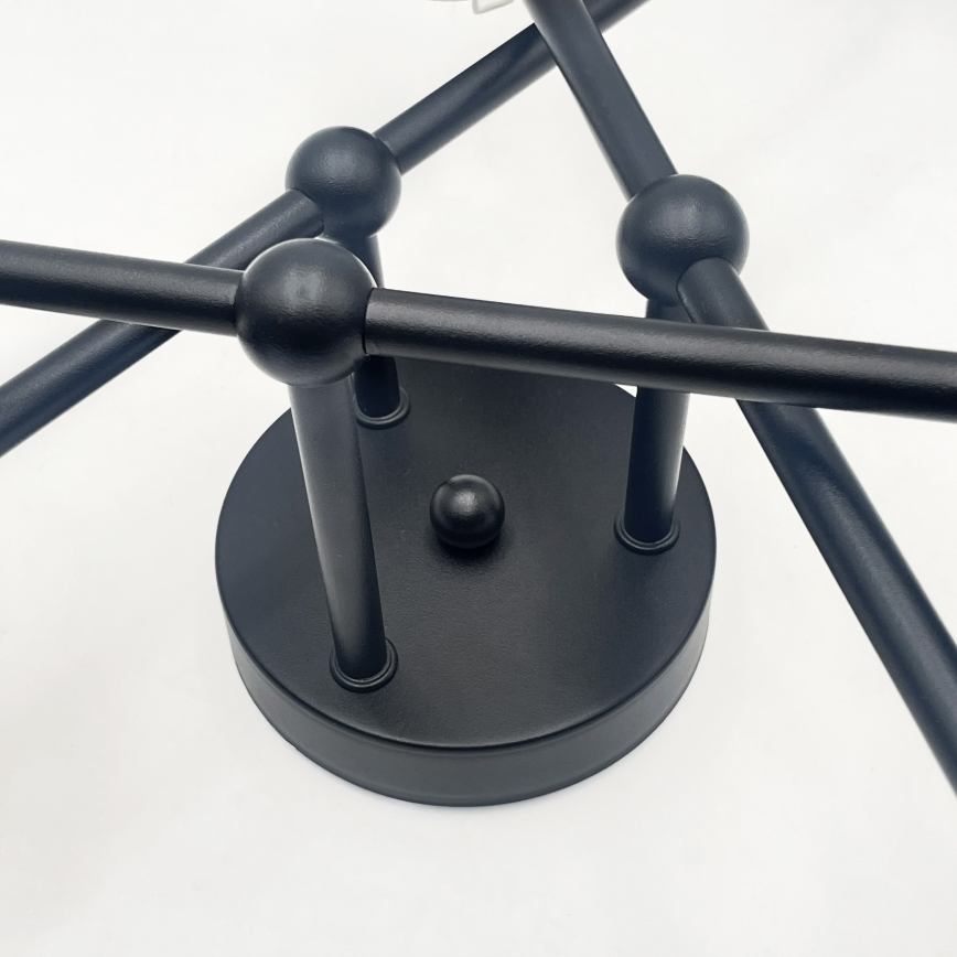 Brilagi - Плафонен полилей MALIVA 6xE14/15W/230V черен/димчат