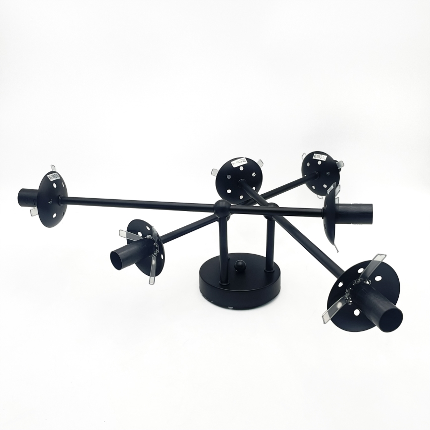 Brilagi - Плафонен полилей MALIVA 6xE14/15W/230V черен/димчат