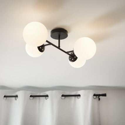 Brilagi - Плафонен полилей MALONY 4xE14/20W/230V черен