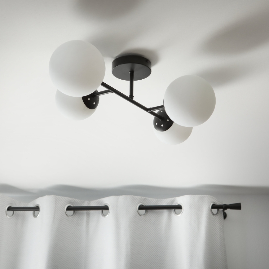 Brilagi - Плафонен полилей MALONY 4xE14/20W/230V черен