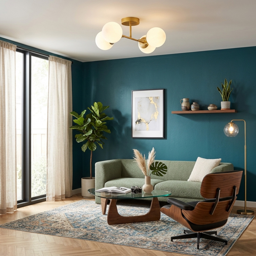 Brilagi - Плафонен полилей MALONY 4xE14/20W/230V златен