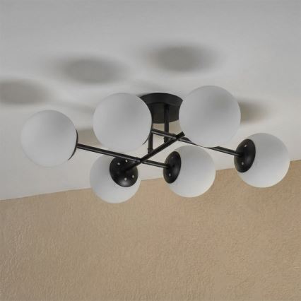 Brilagi - Плафонен полилей MALONY 6xE14/20W/230V черен