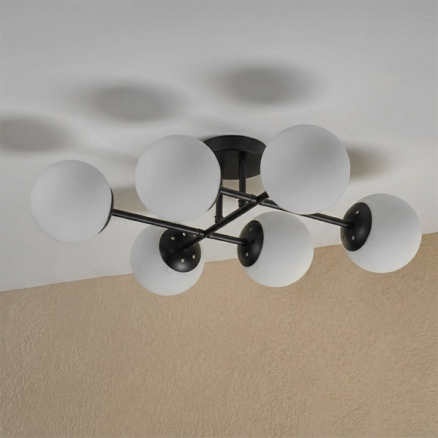 Brilagi - Плафонен полилей MALONY 6xE14/20W/230V черен