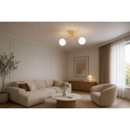 Brilagi - Плафонен полилей MILO 2xE27/60W/230V златен