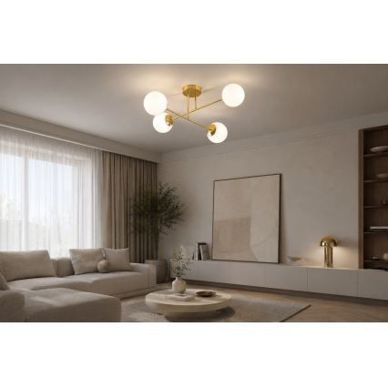 Brilagi - Плафонен полилей MILO 4xE27/60W/230V златист