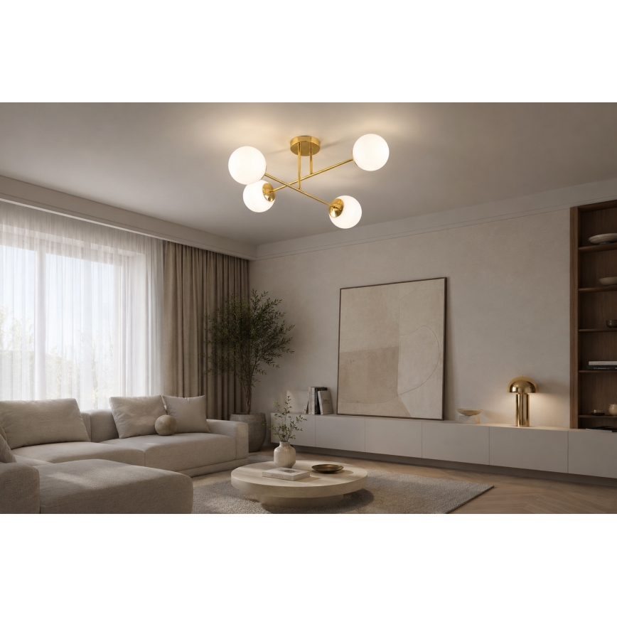 Brilagi - Плафонен полилей MILO 4xE27/60W/230V златист