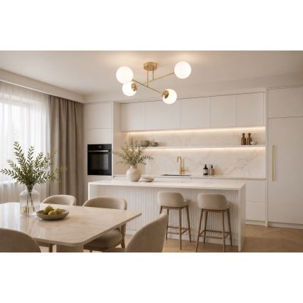 Brilagi - Плафонен полилей MILO 4xE27/60W/230V златист