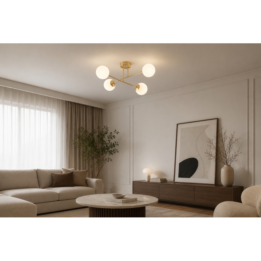 Brilagi - Плафонен полилей MILO 4xE27/60W/230V златист